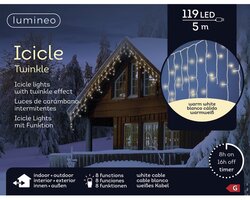 Lumineo LED icicle lights 8 functie twinkel effect buiten - afbeelding 2
