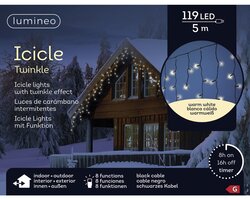 Lumineo LED icicle lights 8 functie twinkel effect buiten - afbeelding 2
