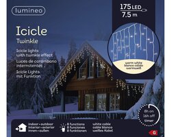 Lumineo LED icicle lights 8 functie twinkel effect buiten - afbeelding 2