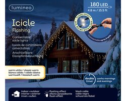Lumineo LED icicle lights flashing effect buiten - afbeelding 2