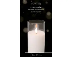 Lumineo LED kaars glas BO binnen - afbeelding 3