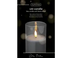 Lumineo LED kaars glas BO binnen - afbeelding 2