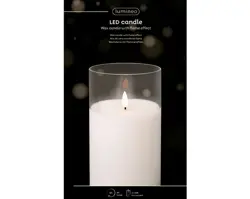 Lumineo LED kaars glas BO binnen - afbeelding 2