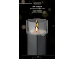 Lumineo LED kaars glas BO binnen - afbeelding 2