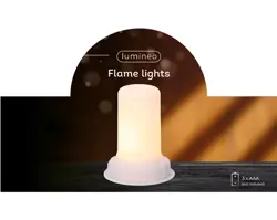 Lumineo LED kaars plastic fire flame effect binnen - afbeelding 2