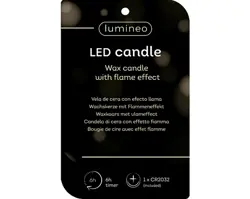 Lumineo LED kaars wax steady binnen - afbeelding 2