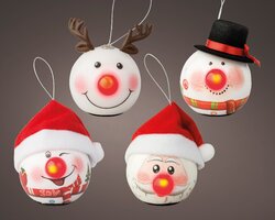 Lumineo LED kerstbal foam flashing effect binnen 4ass