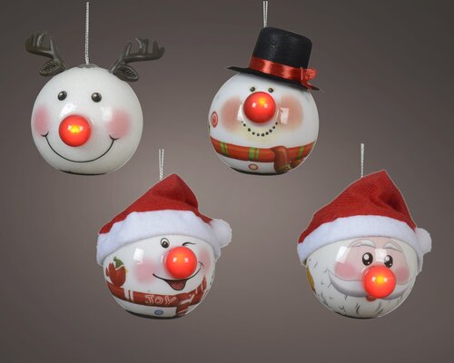 LumineoLED kerstbal polyfoam flashing effect binnen 4ass