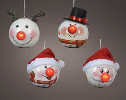 LumineoLED kerstbal polyfoam flashing effect binnen 4ass