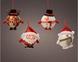 Lumineo Led kerstfiguur d8h8.5cm a4 - afbeelding 1