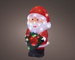 Lumineo LED kerstman acryl steady buiten L.23cm x W.26cm x H.49cm - afbeelding 1