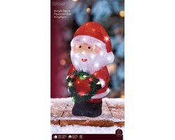 Lumineo LED kerstman acryl steady buiten L.23cm x W.26cm x H.49cm - afbeelding 2