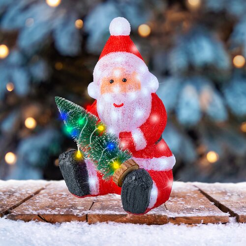 Lumineo LED kerstman acryl steady buiten L.31cm x W.33cm x H.49.5cm - afbeelding 1