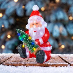 Lumineo LED kerstman acryl steady buiten L.31cm x W.33cm x H.49.5cm - afbeelding 1
