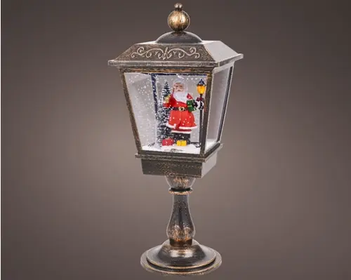Lumineo Led lantaarn l27b27h70cm-33l goud/koelwit - afbeelding 1