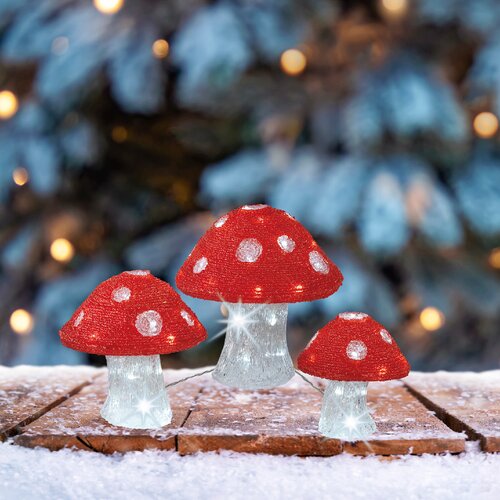 Lumineo LED paddenstoel acryl mushroom steady buiten dia23cm x H.23cm - afbeelding 1