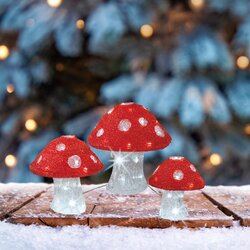 Lumineo LED paddenstoel acryl mushroom steady buiten dia23cm x H.23cm - afbeelding 1