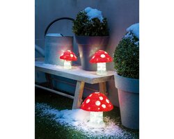 Lumineo LED paddenstoel acryl mushroom steady buiten dia23cm x H.23cm - afbeelding 2