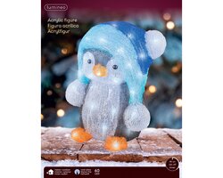 Lumineo LED pinguïn acryl steady buiten L.24.5cm x W.27cm x H.33cm - afbeelding 2