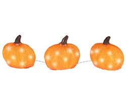 Lumineo LED pompoen acryl steady buiten 3ass - afbeelding 3