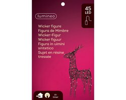 Lumineo LED rendier wicker steady buiten L.19cm x W.50cm x H.85cm - afbeelding 2