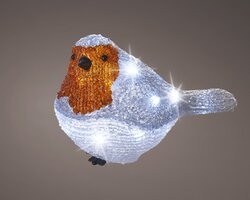 Lumineo LED roodborstje acryl robin steady BO buiten - afbeelding 1