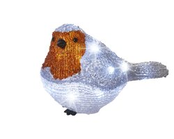 Lumineo LED roodborstje acryl robin steady BO buiten - afbeelding 3