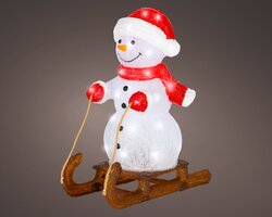 Lumineo LED sneeuwpop acryl steady buiten - afbeelding 1