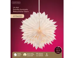 Lumineo LED ster papier steady binnen fsc mix 100% - afbeelding 2