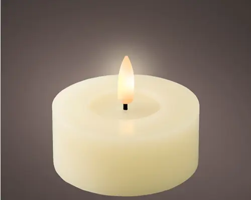 Lumineo LED theelicht wax fire flame effect binnen - afbeelding 1