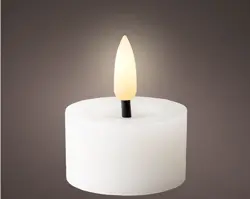 Lumineo LED theelicht wax fire flame effect binnen - afbeelding 1