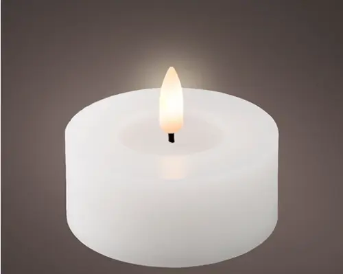 Lumineo LED theelicht wax fire flame effect binnen - afbeelding 1