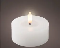 Lumineo LED theelicht wax fire flame effect binnen - afbeelding 1