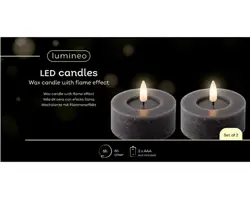 Lumineo LED theelicht wax steady binnen - afbeelding 2