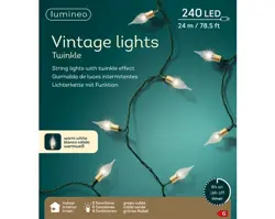Lumineo Led vintage lights l2390cm groen/warm wit - afbeelding 1