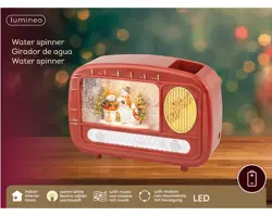 Lumineo LED waterspinner plastic radio steady BO binnen 2ass - afbeelding 2