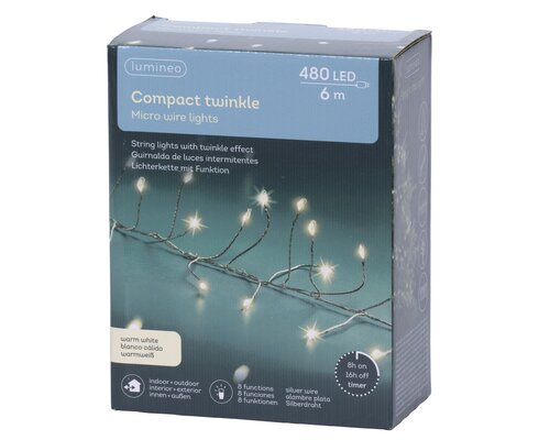 Lumineo Micro LED compact lights 8 functie twinkel effect buiten - afbeelding 1