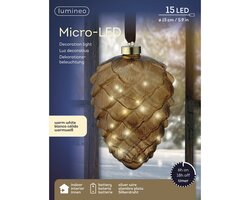 Lumineo Micro LED dennenappel steady binnen - afbeelding 2