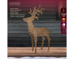 Lumineo Micro LED rendier wicker steady buiten - afbeelding 2