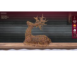 Lumineo Micro LED rendier wicker steady buiten - afbeelding 2