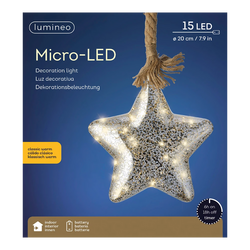 Lumineo Microled touw d20cm-15l w.wit bo