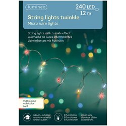 Lumineo Microled twinkle 12m-240l zlvr/mlt