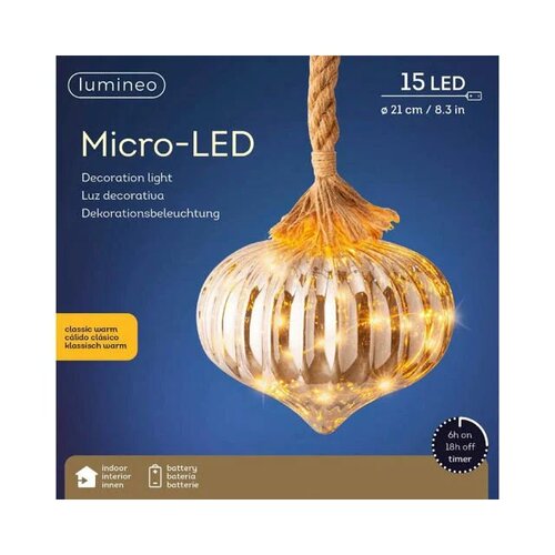 Lumineo Microled ui d20h21cm smoke/kwrm bo