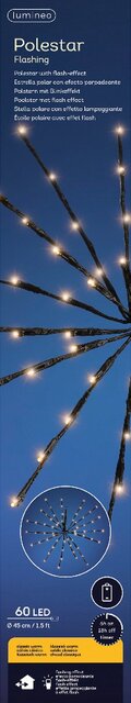 Lumineo polestar flashing 60 led-Ø45 cm klassiek warm-zwart - afbeelding 1