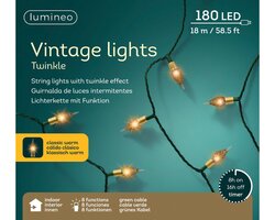 Lumineo vintage light twinkel 180 led-18 m klassiek warm-groen - afbeelding 1