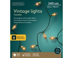 Lumineo vintage light twinkel 240 led-24 m klassiek warm-groen - afbeelding 1