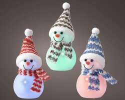 LumineoLED figuur pvc snowman colour changing effects BO binnen 3ass
