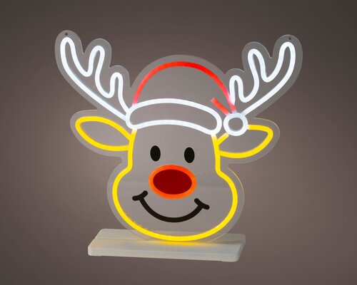 LumineoLED neon light plastic deer head steady binnen