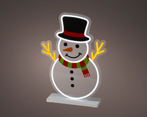LumineoLED neon light plastic snowman steady binnen