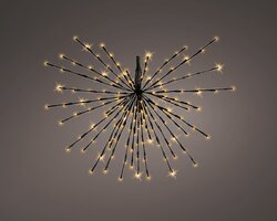 Lumineo LED Verlichte Poolster Flash 70cm Zwart/Klassiek Warm